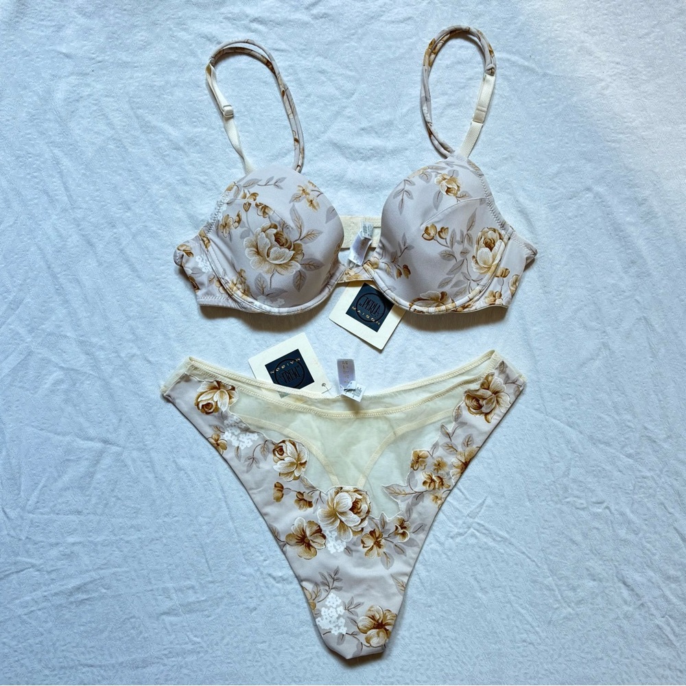 Vintage La Perla Floral Lingerie Set